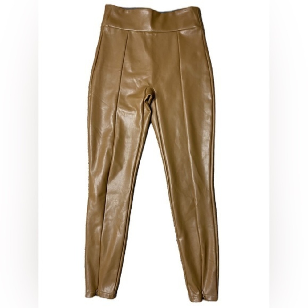 Abercrombie & Fitch Faux Vegan Leather Skinny Ultra High Rise Split leggings